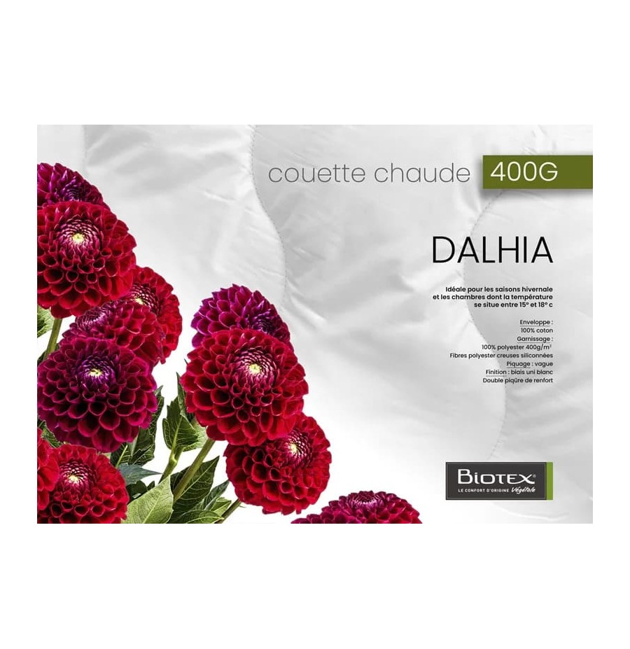 Couette synthétique Dalhia 400g - Biotex Couette synthétique Dalhia 400g - Biotex