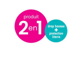 Drap-housse 2-en-1 Delicatex déperlant - Biotex