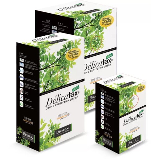 Taie d'oreiller 2-en-1 Delicatex - Biotex