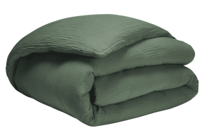 Gaze de coton lavée • Housse de couette unie • Tendresse • Essix