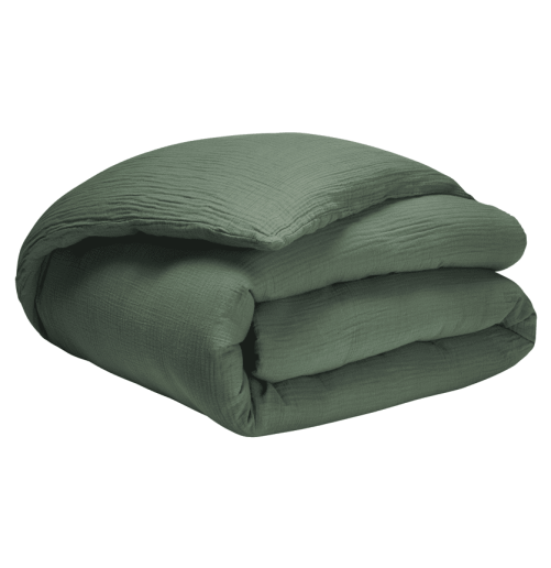 Gaze de coton lavée • Housse de couette unie • Tendresse • Essix