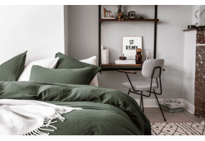 Gaze de coton lavée • Housse de couette unie • Tendresse • Essix
