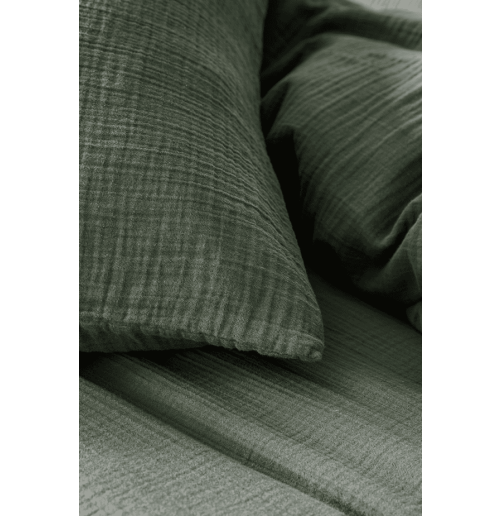 Gaze de coton lavée • Drap plat unie • Tendresse • Essix