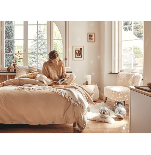 Flanelle de coton • Housse de couette unie • Frisson • Essix