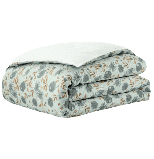 Satin de coton 80 fils/cm² • Housse de couette imprimée • Éclosion • Essix