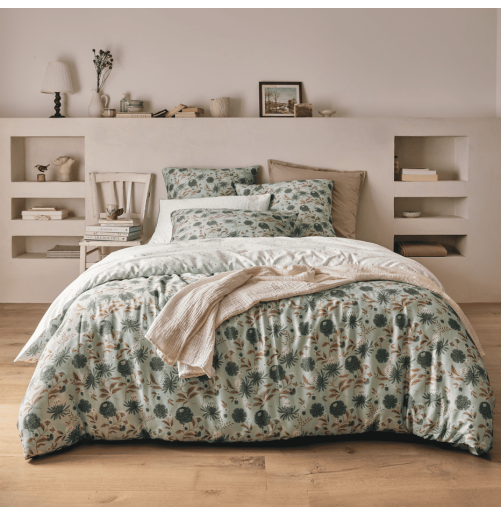 Satin de coton 80 fils/cm² • Housse de couette imprimée • Éclosion • Essix