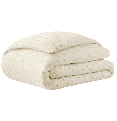 Gaze de coton • Housse de couette imprimée • Semis Fleuri • Essix