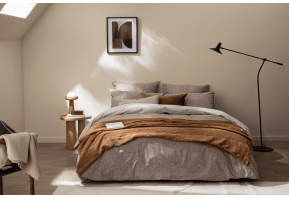 Percale de coton 80 fils/cm² • Housse de couette imprimée • Géo Minéral • Essix