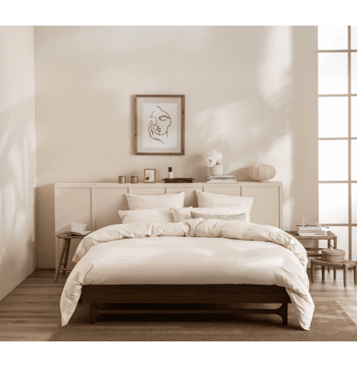 Percale de coton lavée 80 fils/cm² • Drap plat uni • Délicate • Essix